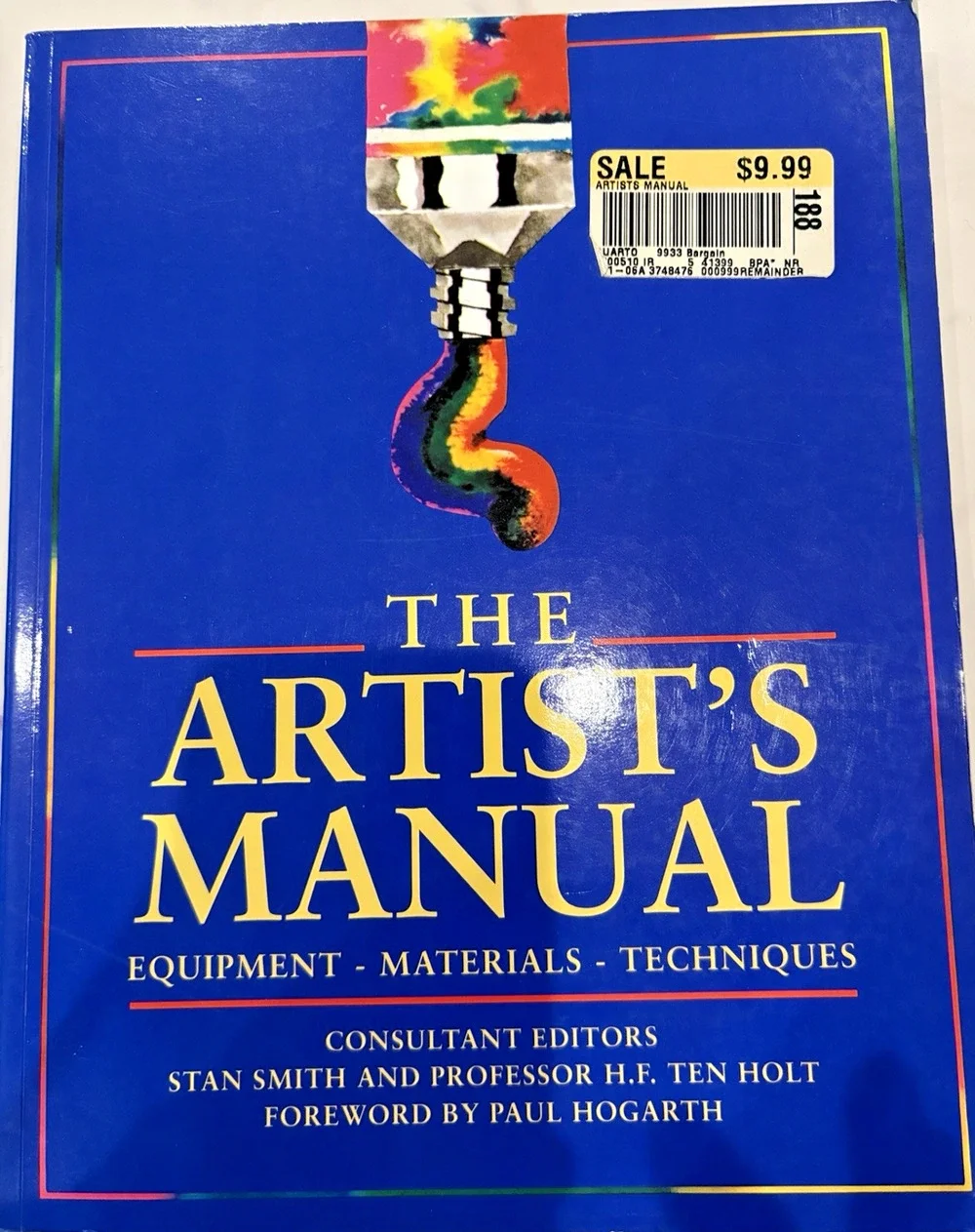 The Artists Manual Equipment, Materials Stan Smith H.F. Ten Holt Art Book